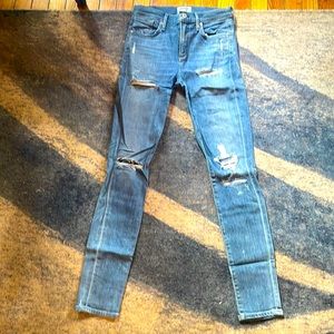 Agolde skinny distressed jeans high rise